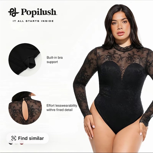 Popilish black lace bodysuit - Picture 6 of 6